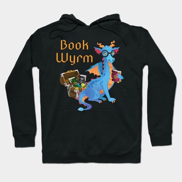 Book Wyrm Reading Dragon Hoodie by Shadowisper